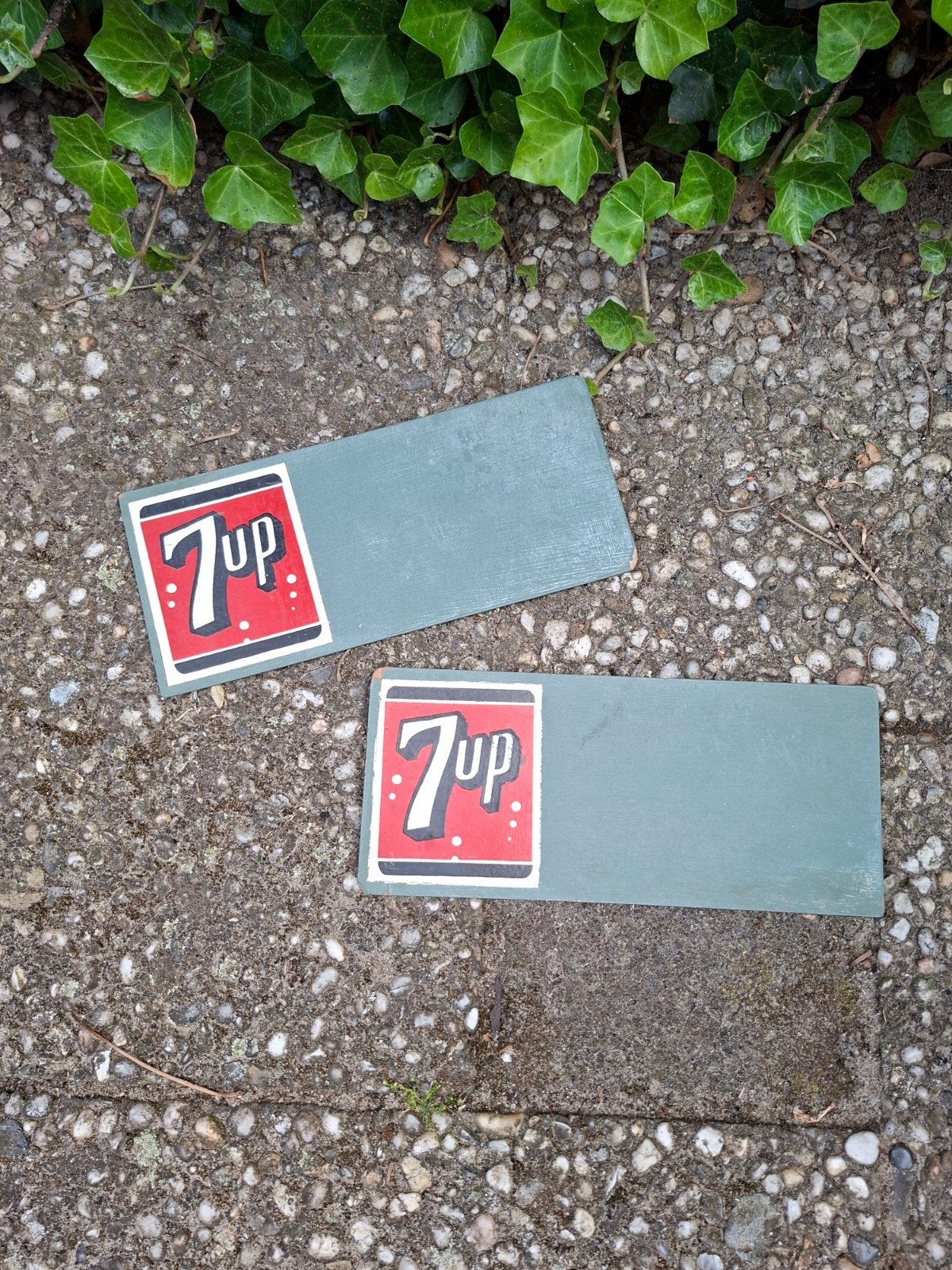 Vintage 7UP Krijtbordjes - Jaren '60 Reclameborden, Verzamelen, Ophalen of Verzenden