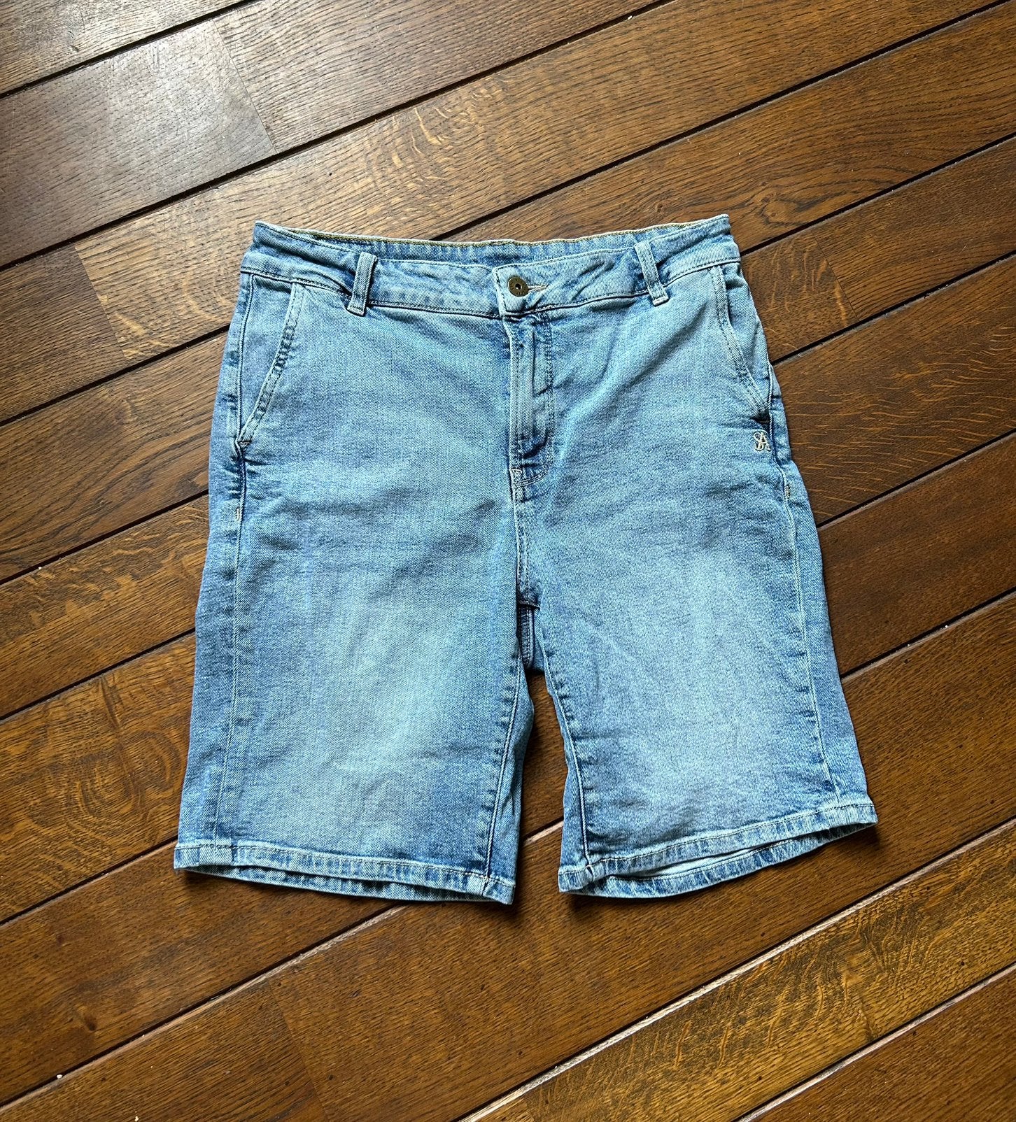 Blauwe Denim Studio Anneloes spijkerbroekje in maat S, Verzenden, Zo goed als nieuw, Blauw, W28 - W29 (confectie 36)