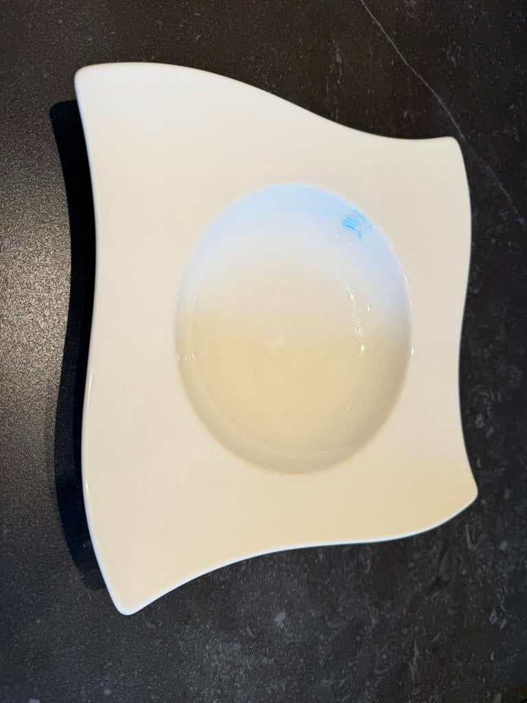 Villeroy & Boch NewWave soepbord 23,5x23,5 cm 6 of 12 stuks, Ophalen, Gebruikt, Bord(en), Effen