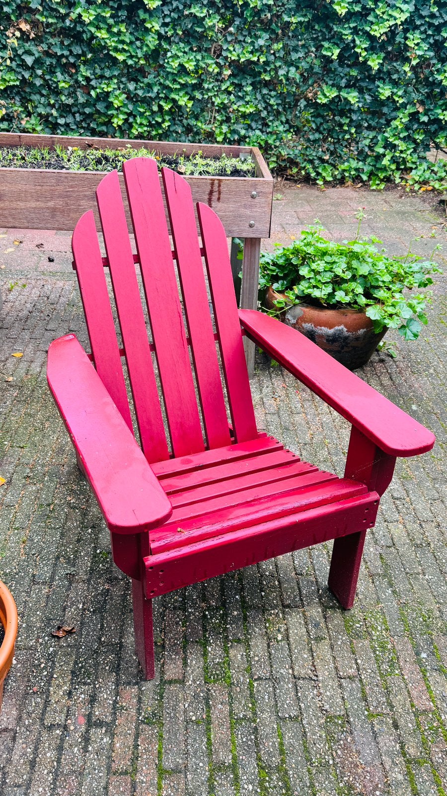 Rode Adirondack stoel Bearchair, Ophalen, Hout