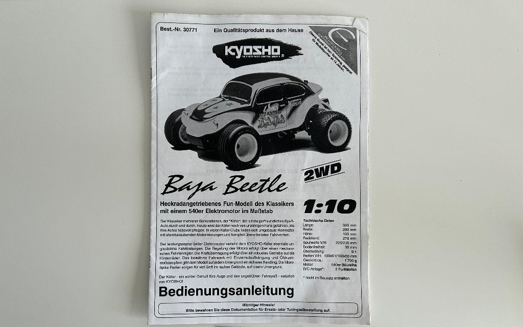 Kyosho Baja Beetle handleiding restant rc