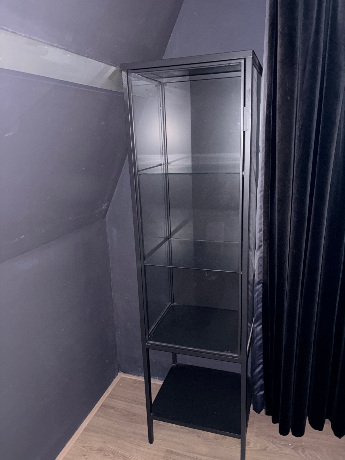 IKEA RUDSTA Vitrinekast - Antraciet, Zo goed als nieuw, Ophalen, Minder dan 50 cm, 150 tot 200 cm, 25 tot 50 cm