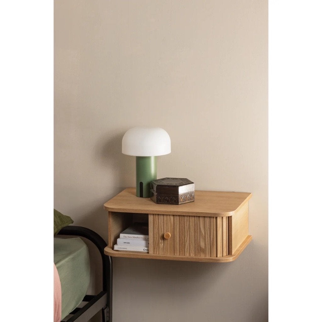 Woood Jena hangend nachtkastje hout naturel | Van €60, nu, Minder dan 45 cm, Nieuw, Ophalen of Verzenden, Woood