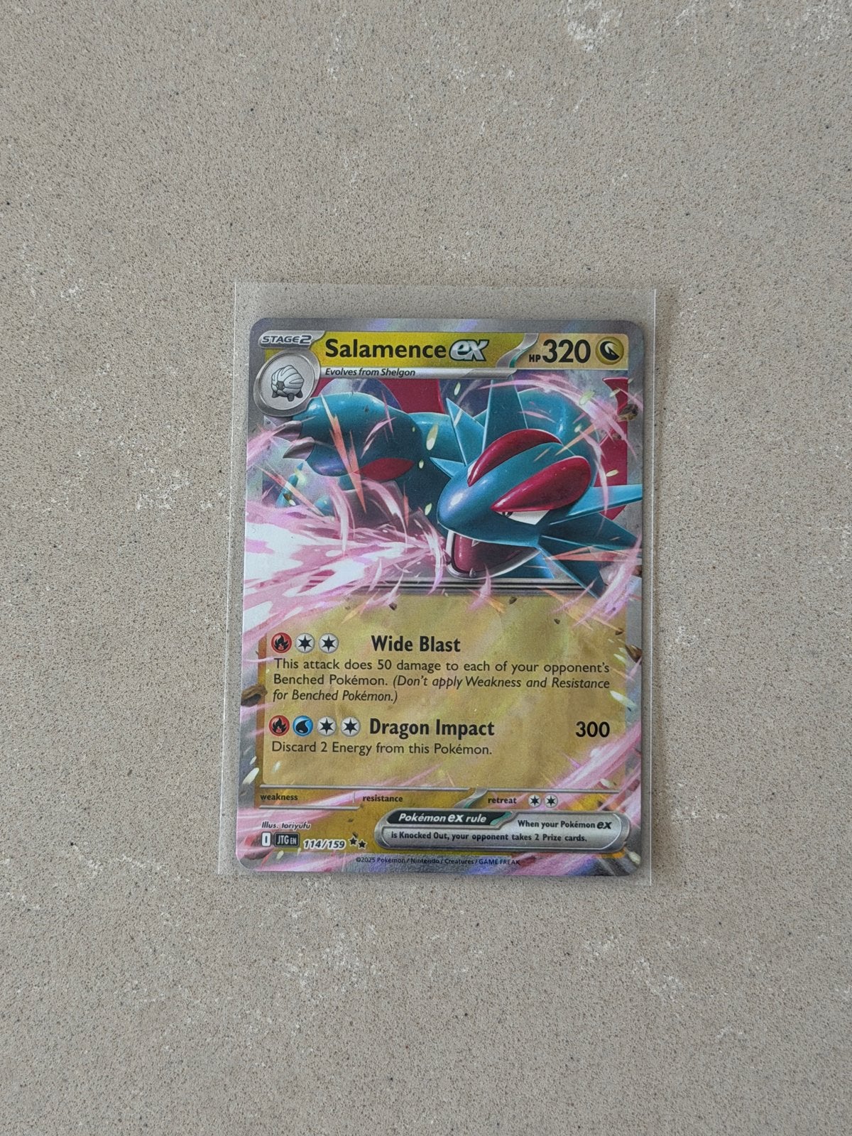 Salamence ex Journey Together 114 Pokémon kaart onbespeeld, Ophalen of Verzenden, Nieuw, Losse kaart, Foil