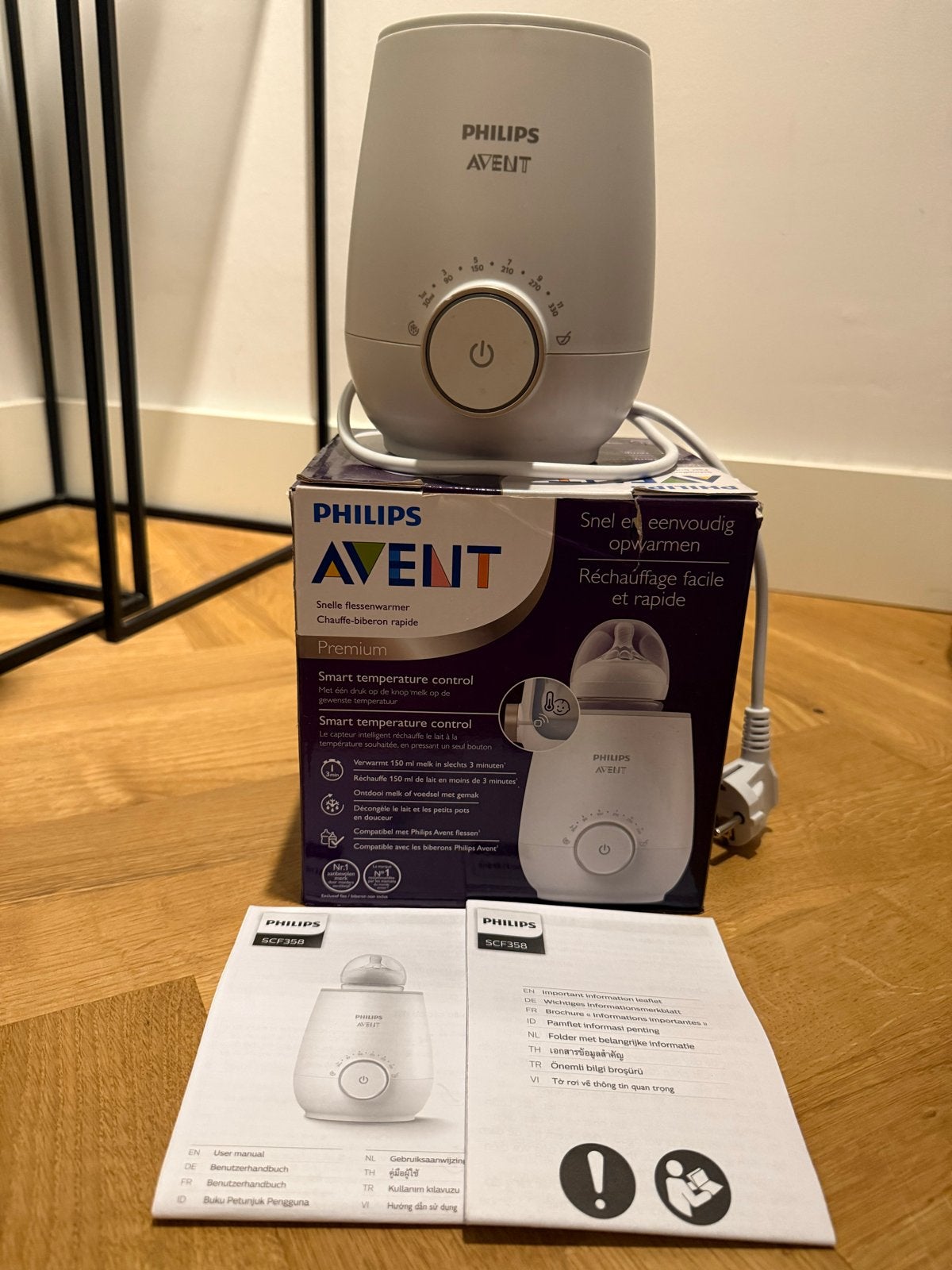 Philips Avent flessenwarmer SCF358/00, Flessen- of potjesverwarmer, Zo goed als nieuw, Ontdooifunctie, Philips Avent