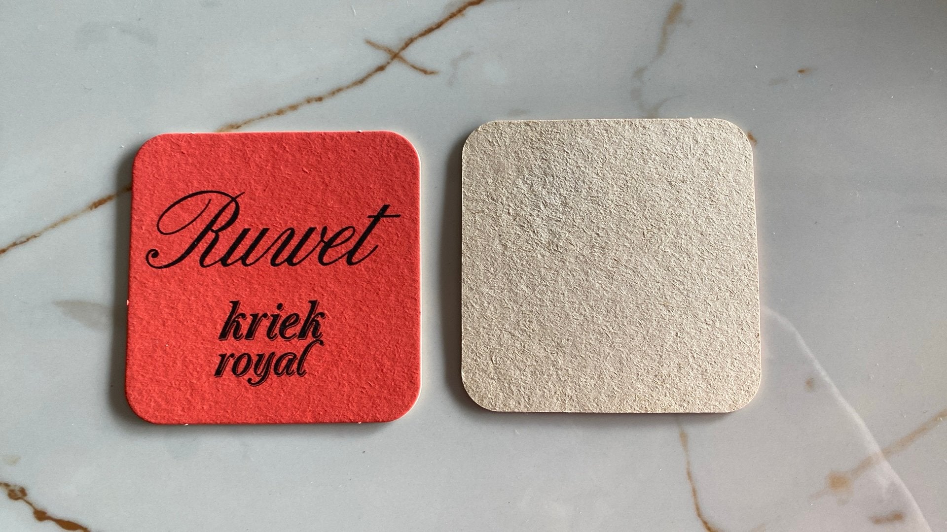 Bierviltje Ruwet kriek royal, Ophalen of Verzenden, Gebruikt, Viltje(s), Overige merken