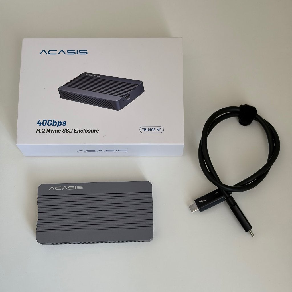 Acasis 40Gbps NVMe M.2 Behuizing | Thunderbolt | TBU405, Thunderbolt, Ophalen of Verzenden, Zo goed als nieuw, Desktop