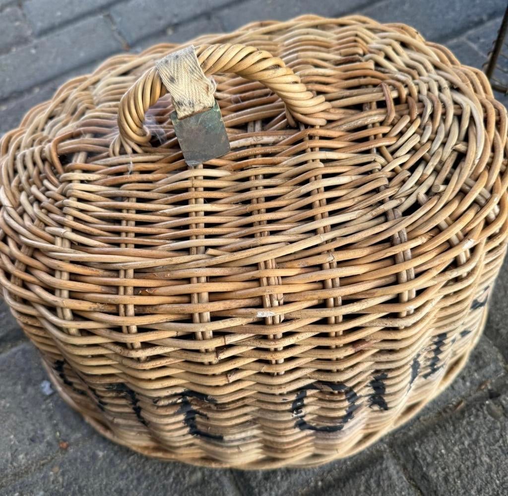 Riviera maison rattan stolp, Huis en Inrichting, Gebruikt, Mand, Rond, Ophalen of Verzenden