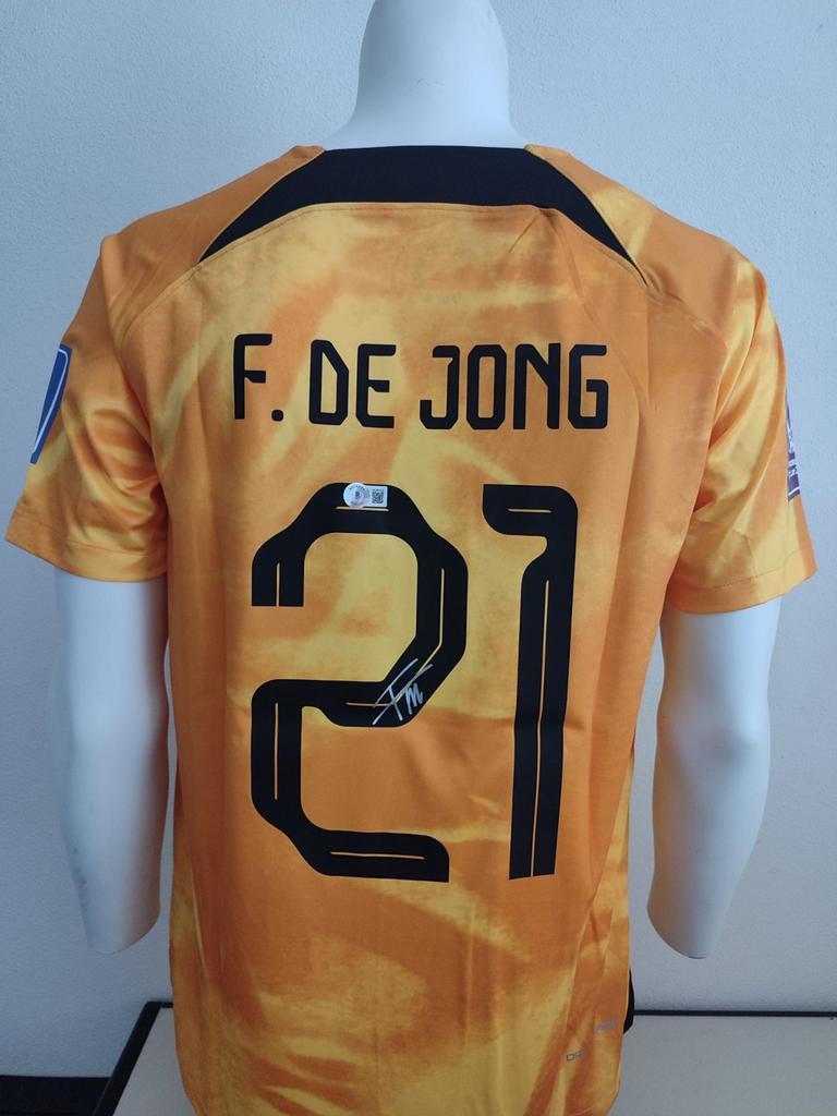 Frenkie de Jong gesigneerd Nederlands elftal shirt Beckett, Ophalen of Verzenden, Nieuw, Overige binnenlandse clubs, Shirt