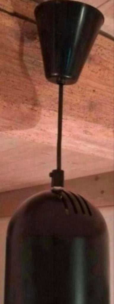 Zwarte vintage Knud Christensen planten hanglamp. Denemarken, Ophalen of Verzenden, Zo goed als nieuw, Minder dan 50 cm