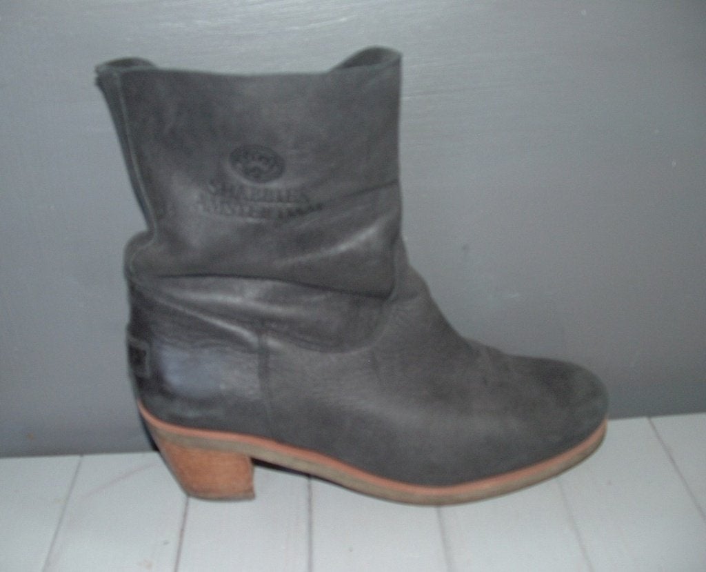 Shabbies Amsterdam zwart leren enkellaars boots maat 39