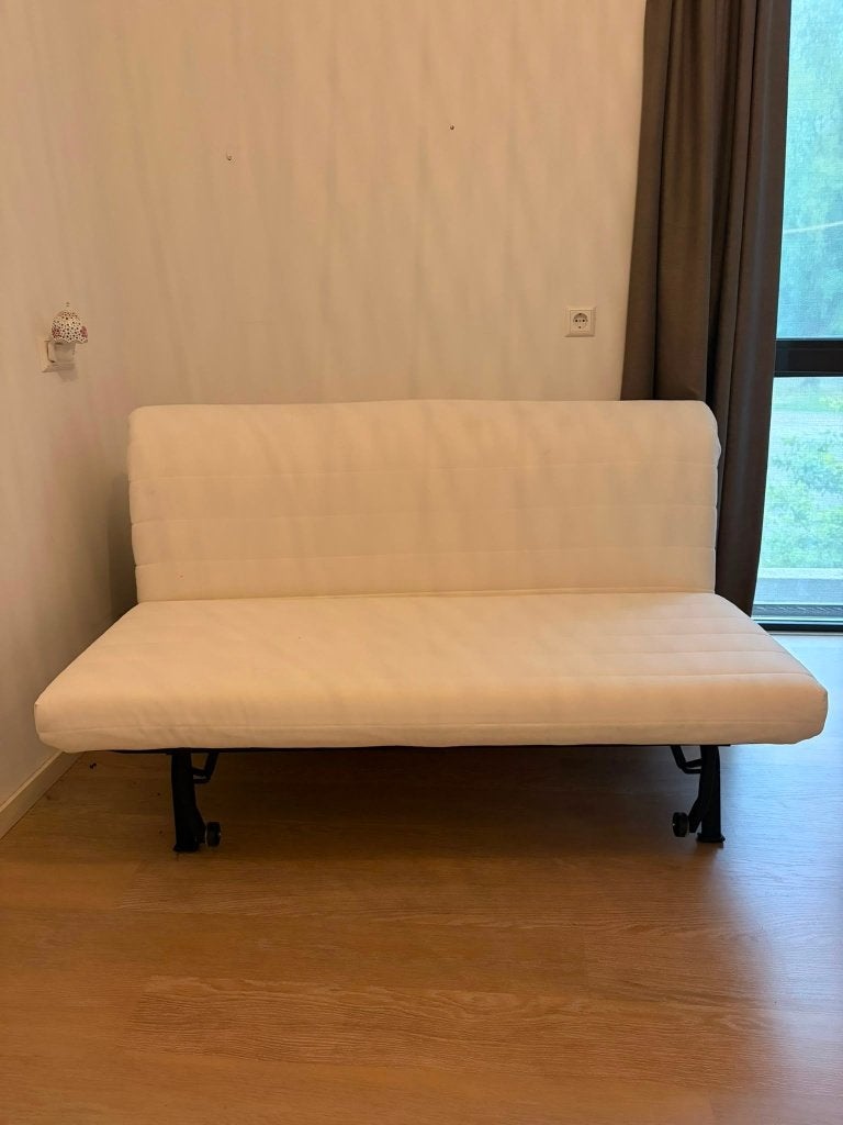Slaapbank Ikea LYCKSELE LÖVÅS, Ophalen, Gebruikt, Wit, Tweepersoons