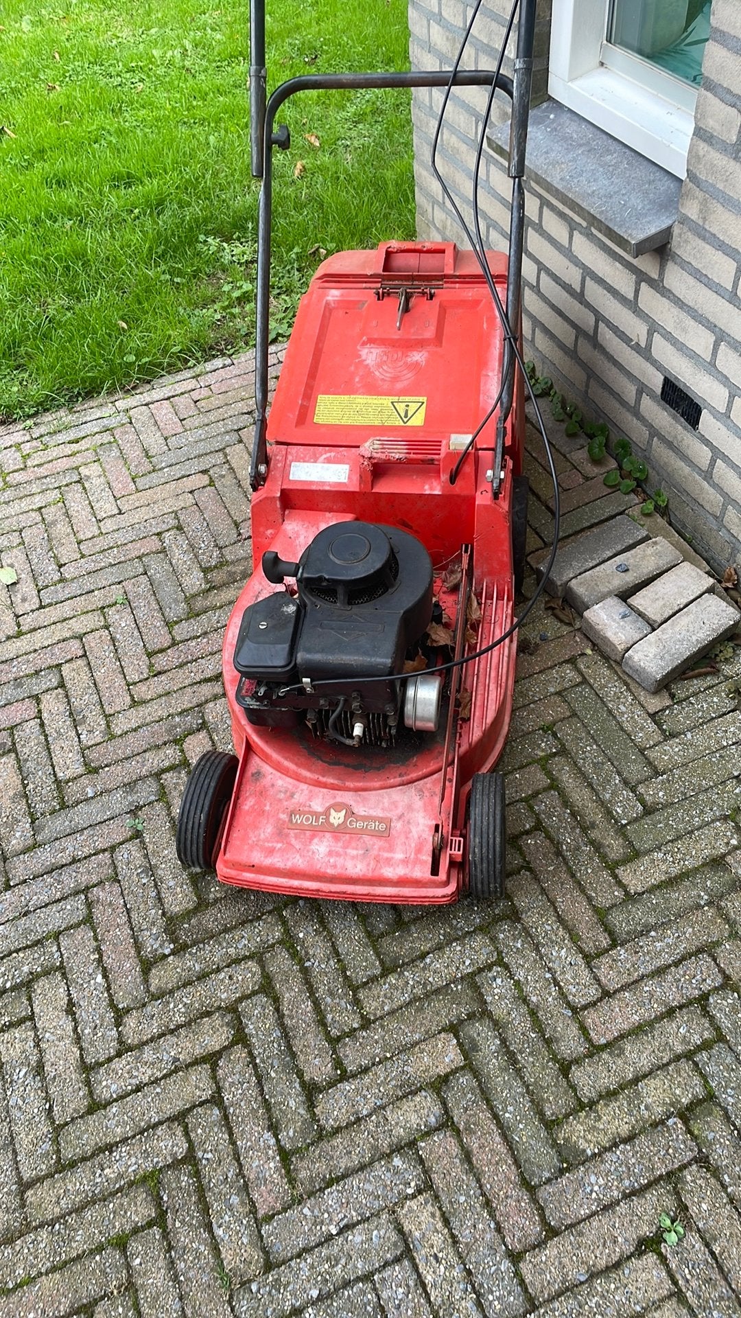 Benzine grasmaaier, Ophalen, Gebruikt