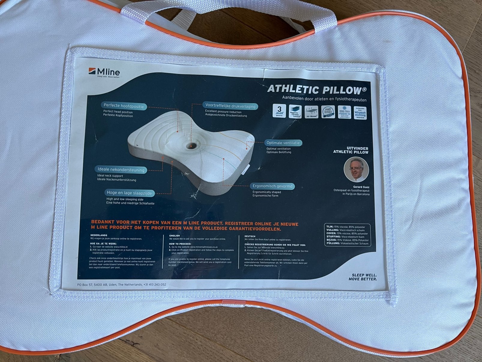 M-line hoofdkussen Athletic pillow, Ophalen, Zo goed als nieuw, Overige merken