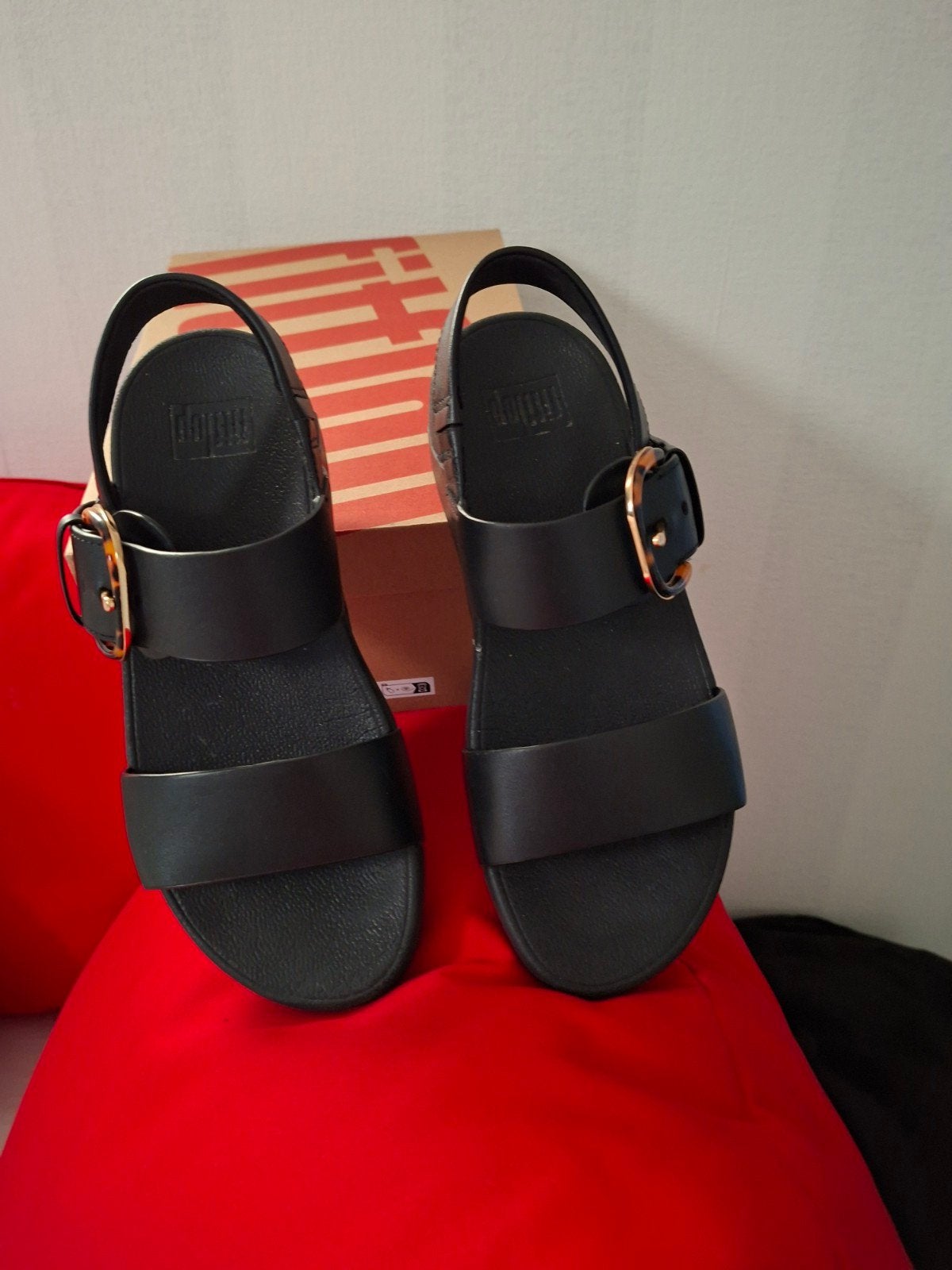 Fit Flop sandalen zwart maat 38 als nieuw., Zwart, Zo goed als nieuw, Fit Flop, Sandalen of Muiltjes