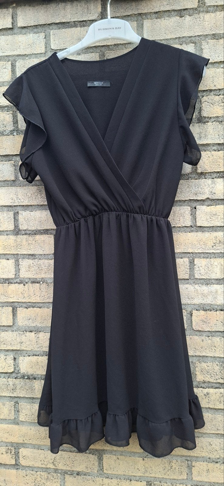 Zwart jurkje Venessa Nucci maat M. Als nieuw., Maat 38/40 (M), Venessa Nucci, Zwart, Ophalen of Verzenden