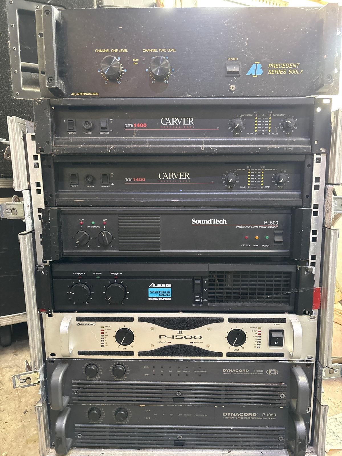 Partij versterkers en apparatuur - deels defect, Ophalen, Gebruikt, 100 watt of meer