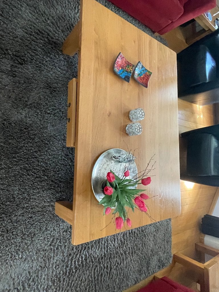 Salontafel, Huis en Inrichting, Ophalen, 100 tot 150 cm, Eikenhout, 50 tot 100 cm