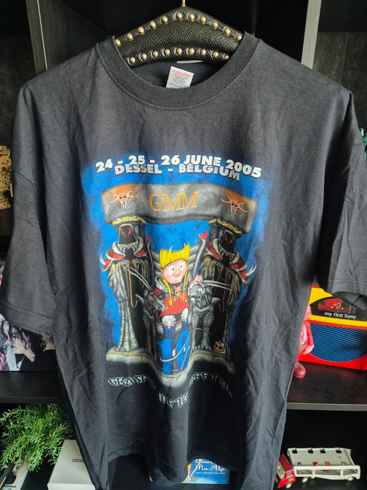 Vintage GMM Graspop Metal Meeting 2005 T-shirt XL, Zwart, Maat 56/58 (XL), Ophalen of Verzenden, Gedragen