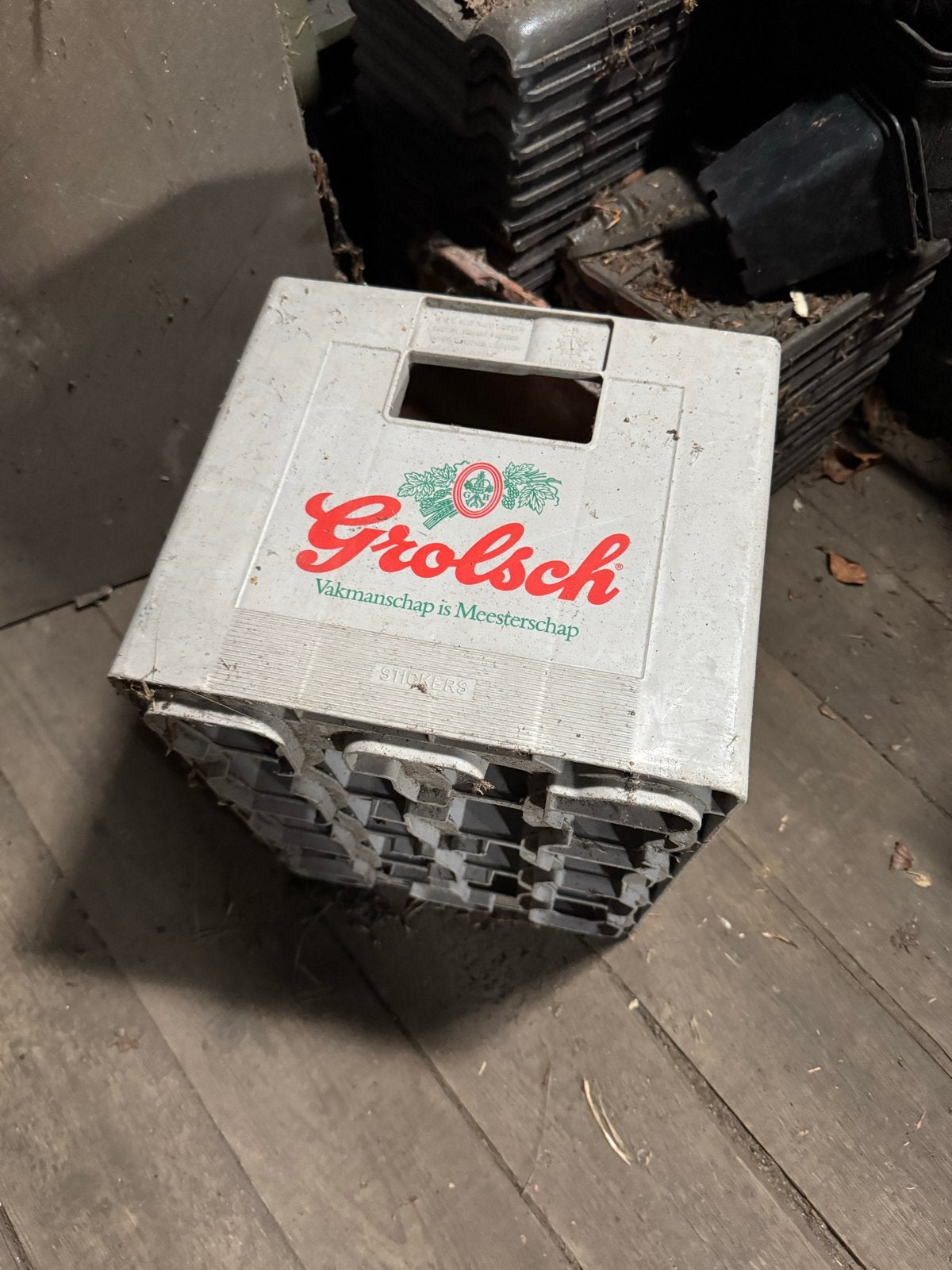 Grolsch bierkrat - Vintage en stevig, Ophalen, Gebruikt, Verpakking