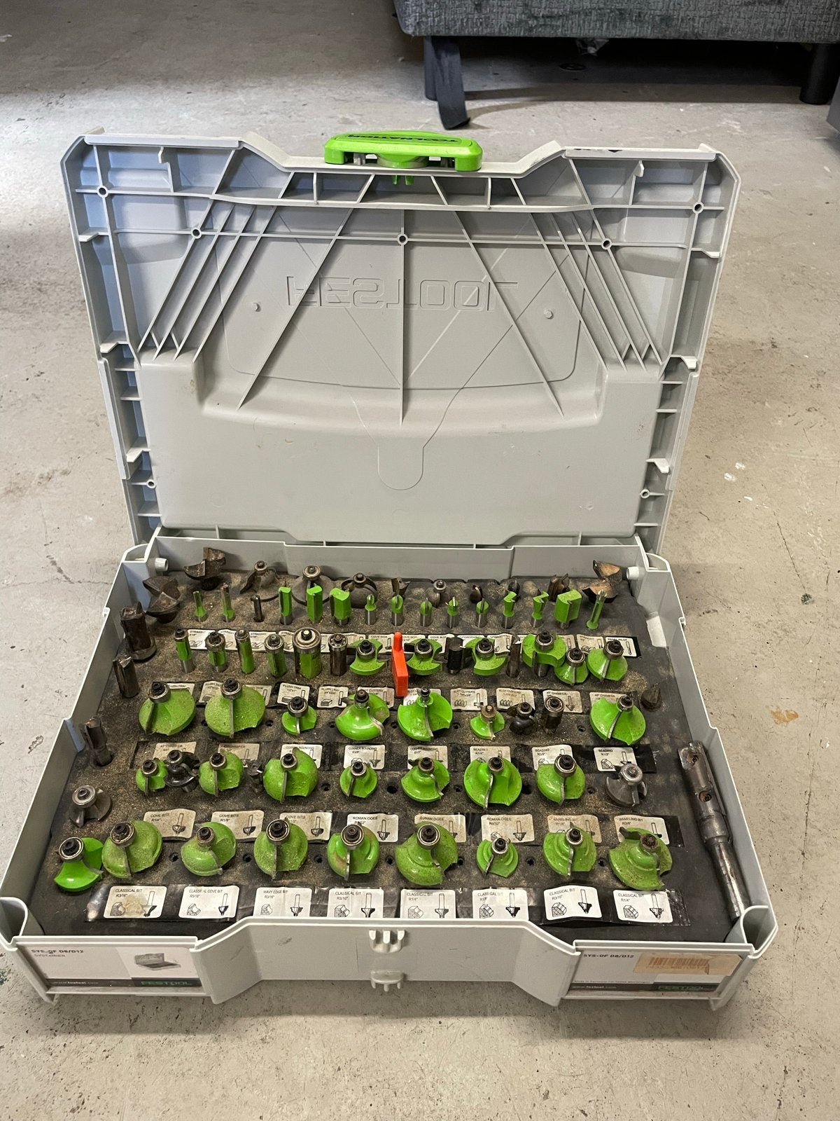 Festool Frezenset in Systainer - Uitgebreide Collectie, Doe-het-zelf en Verbouw, Ophalen of Verzenden, Gebruikt, Elektrisch, Bovenfrees