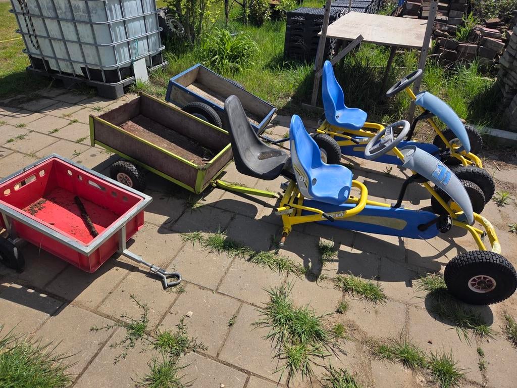 2 berg skelter cyclo met karren, Kinderen en Baby's, Speelgoed | Buiten | Skelters, Ophalen, Gebruikt, Berg, Vrijloopautomaat