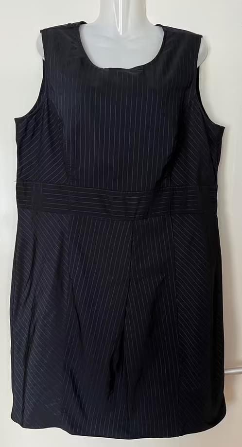 Promiss krijtstreep jurk maat 46[Dm], Kleding | Dames, Jurken, Zwart, Maat 46/48 (XL) of groter, Ophalen of Verzenden, Zo goed als nieuw