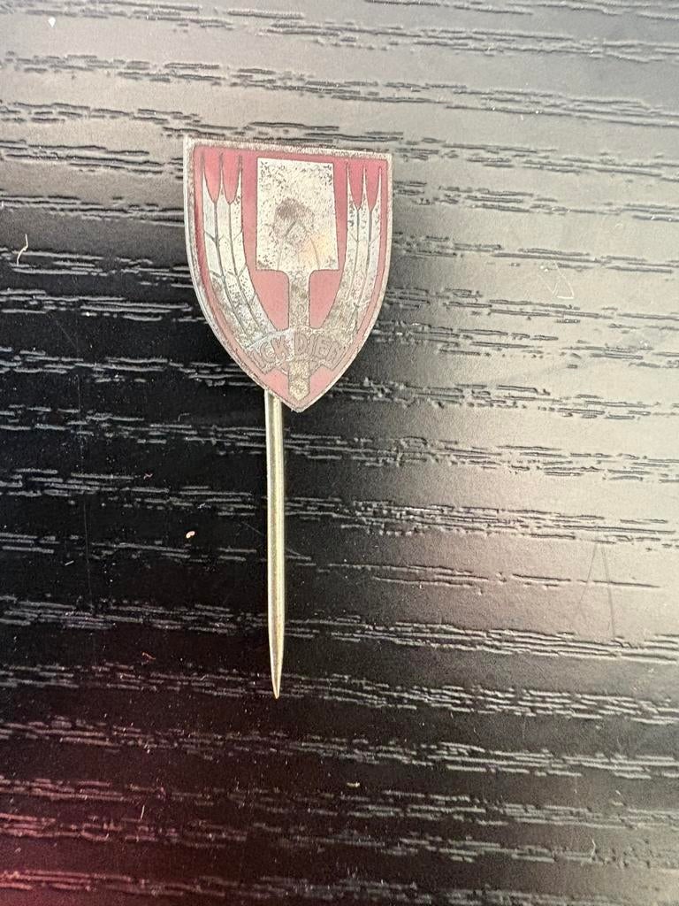 Collaboratie speldje nederlandse arbeidsdienst, Verzamelen, Militaria | Tweede Wereldoorlog, Verzenden, Nederland, Embleem of Badge