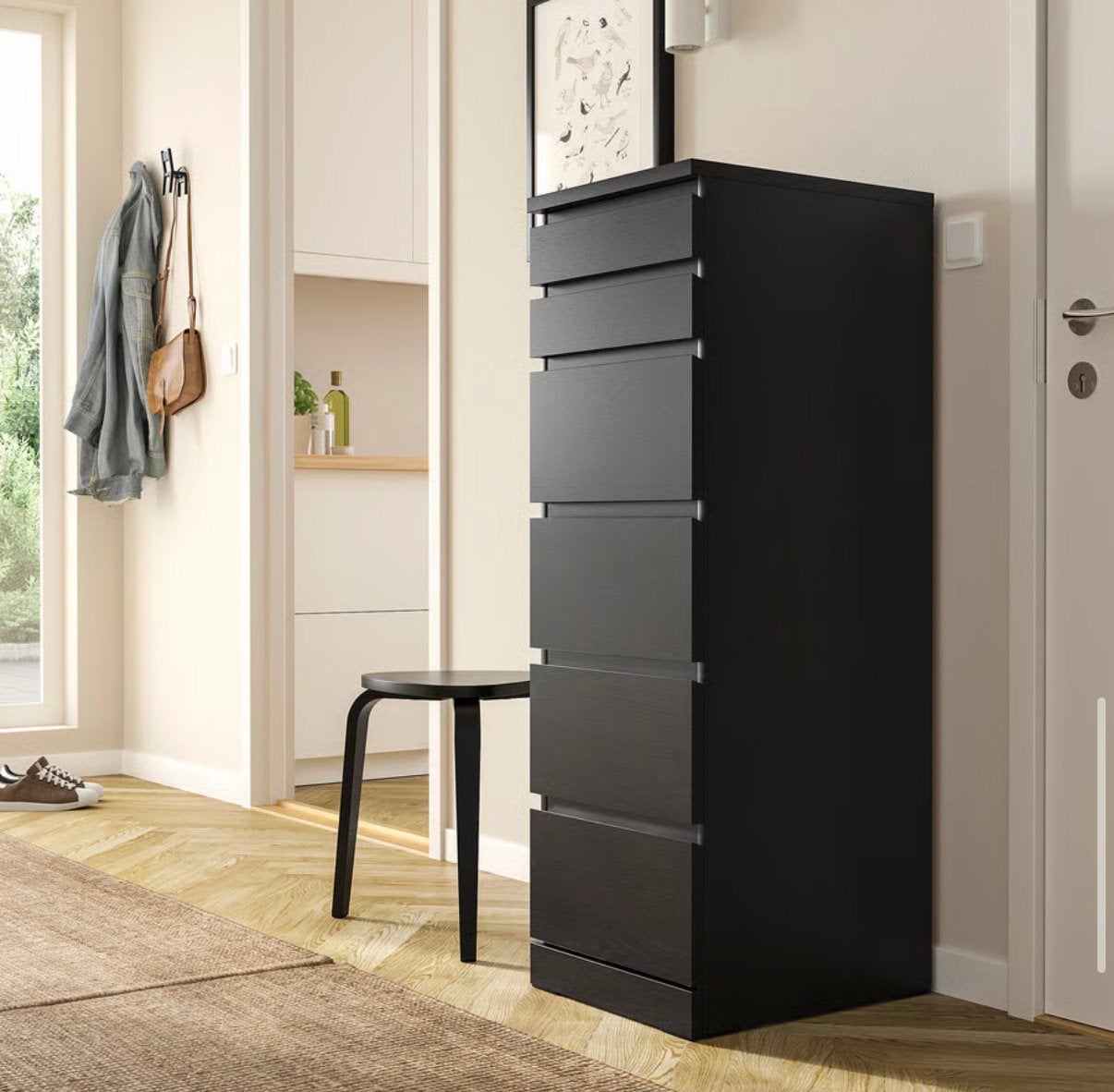 MALM Ladekast 6 lades, zwartbruin, 40x123 cm <NIEUW in doos>, Huis en Inrichting, Ophalen, Minder dan 50 cm, 5 laden of meer, 100 tot 150 cm