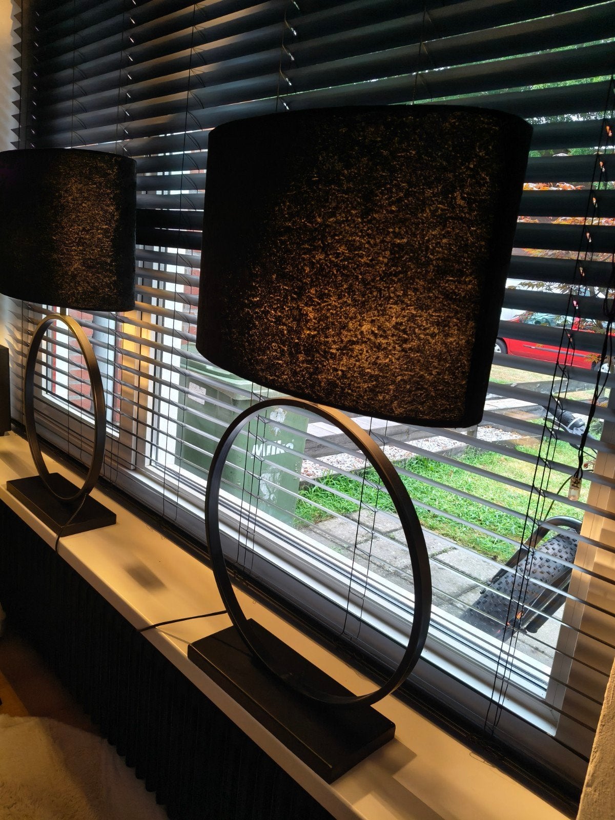 Light & Living Ringlamp 60cm met XXL Lampenkappen, Huis en Inrichting, Lampen | Tafellampen, Ophalen, E27 (groot), Zo goed als nieuw