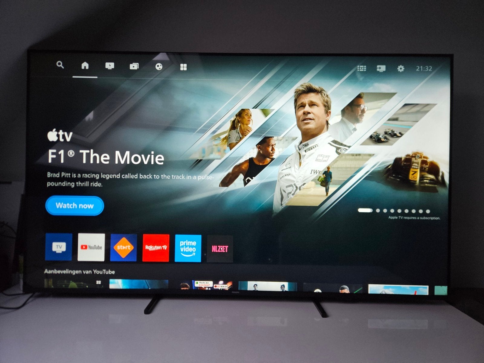 Philips 4K 65inch Smart tv met muurbeugel en Chromecast 4K, Ophalen, Philips, Zo goed als nieuw, 100 cm of meer