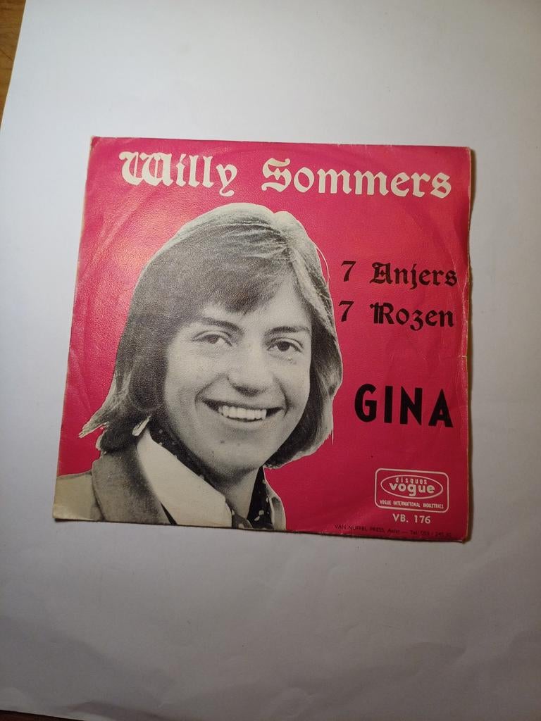 Willy Sommers - 7 Anjers 7 Rozen, Cd's en Dvd's, Vinyl Singles, Gebruikt, 7 inch, Single, Ophalen of Verzenden