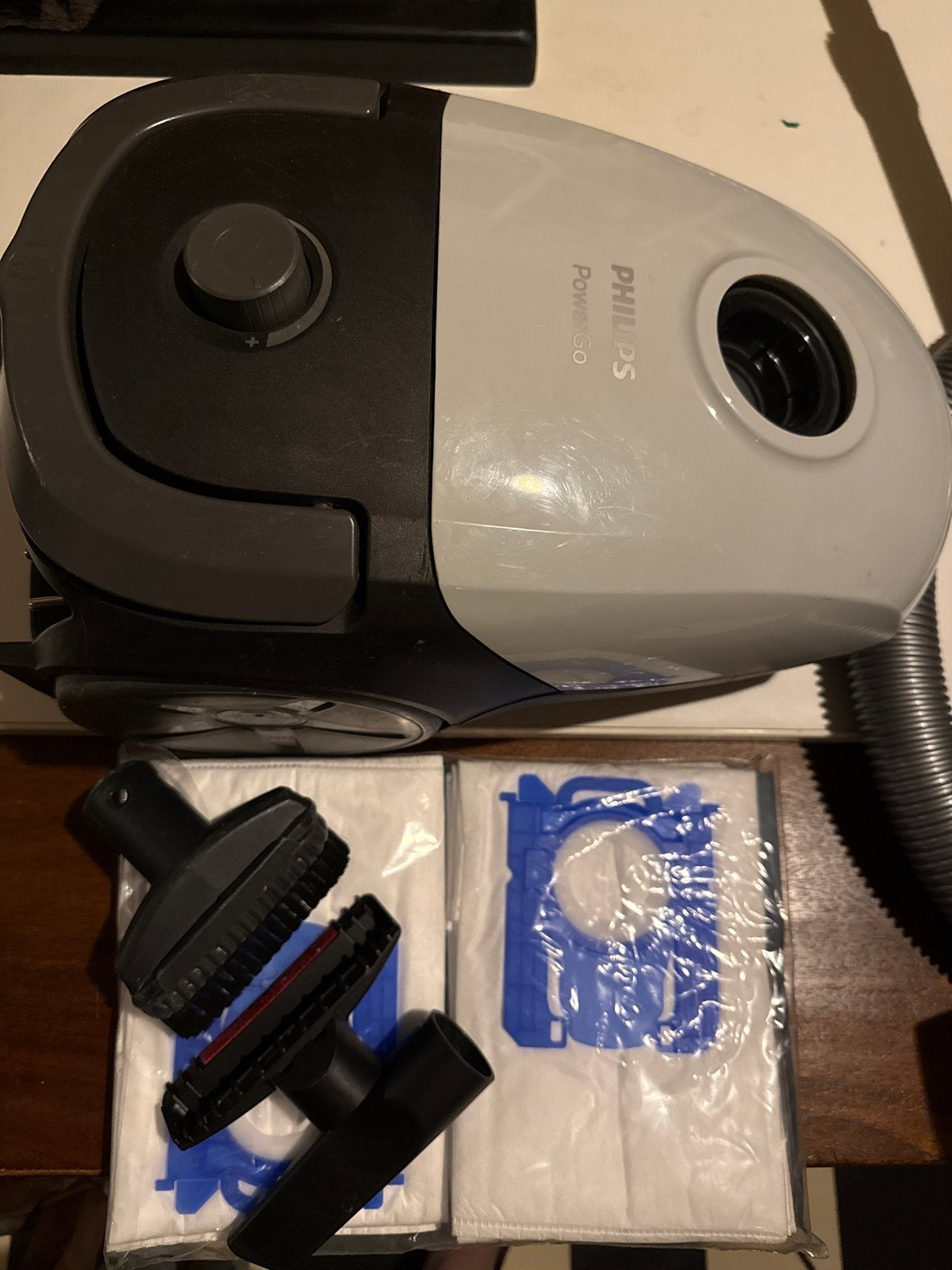 Philips PowerGo stofzuiger met accessoires, Inclusief accessoires, Gebruikt, Philips, Sledestofzuiger