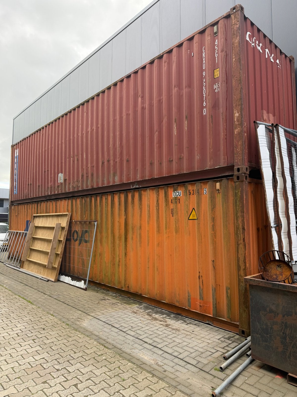 Gebruikte zeecontainers - 40 ft, Ophalen
