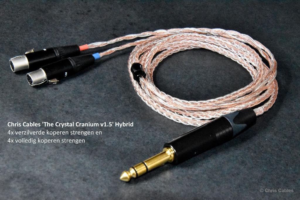 'The Crystal Cranium v1.5' 8-core koptelefoon kabel, Audio, Tv en Foto, Audiokabels en Televisiekabels, 10 meter of meer, Verzenden