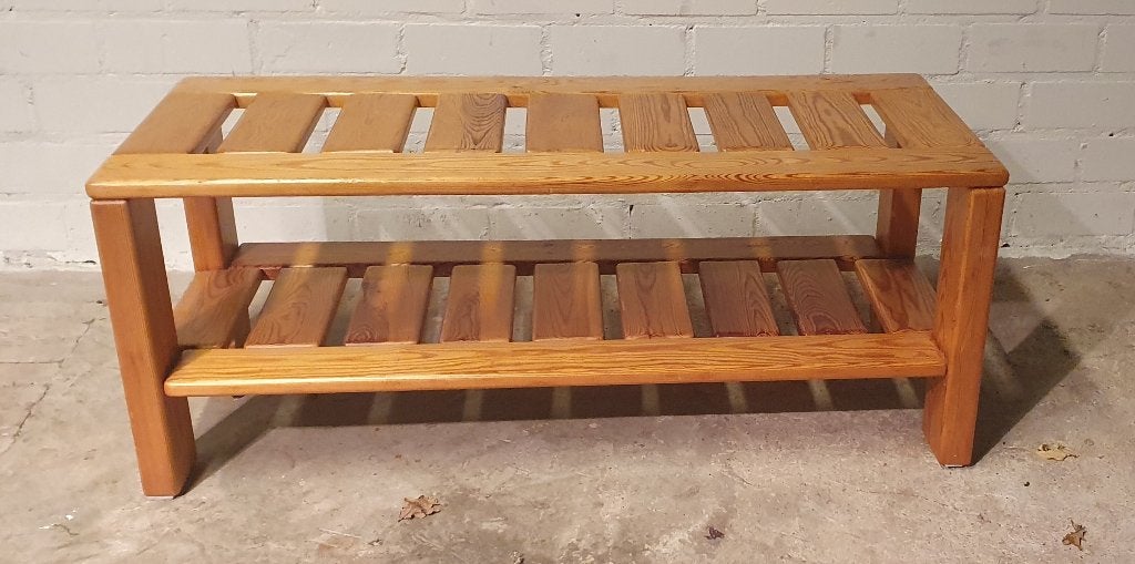 vintage grenen  salontafel, Ophalen, Tweepersoons, 75 tot 100 cm, Zo goed als nieuw