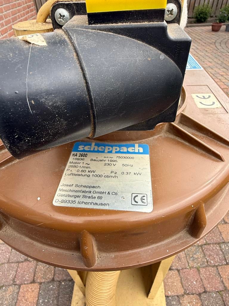 Scheppach zaagtafel met afzuiging en toebehoren, Doe-het-zelf en Verbouw, Ophalen of Verzenden, Zo goed als nieuw