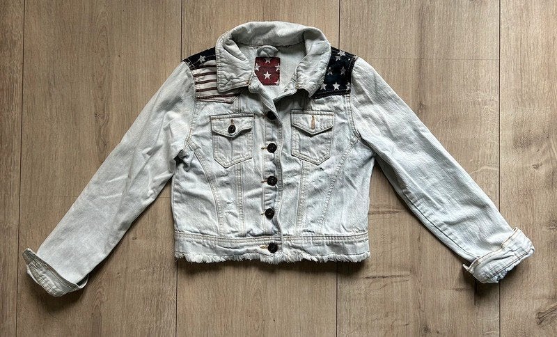 Denim Co spijkerjas sterren, Ophalen of Verzenden, Zo goed als nieuw, Jas, Denim Co