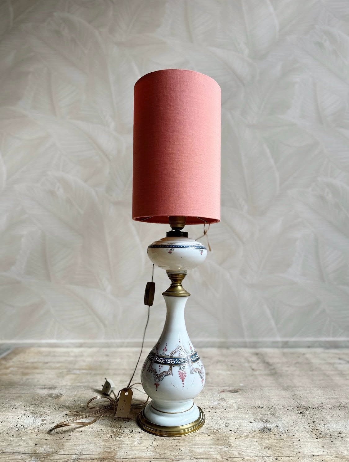 Vintage lampenvoet  van porselein excl lampenkap, Ophalen of Verzenden, Zo goed als nieuw, X, Minder dan 100 cm