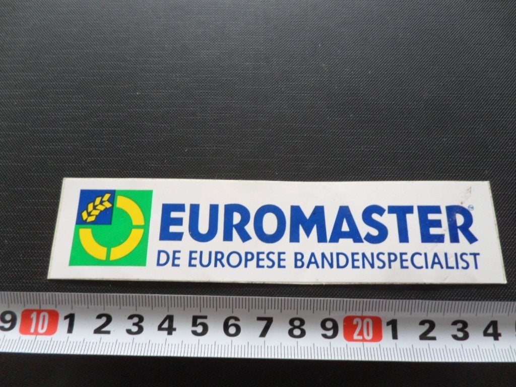 sticker EUROMASTER De europese bandenspecialist  Auto, Ophalen of Verzenden, Zo goed als nieuw