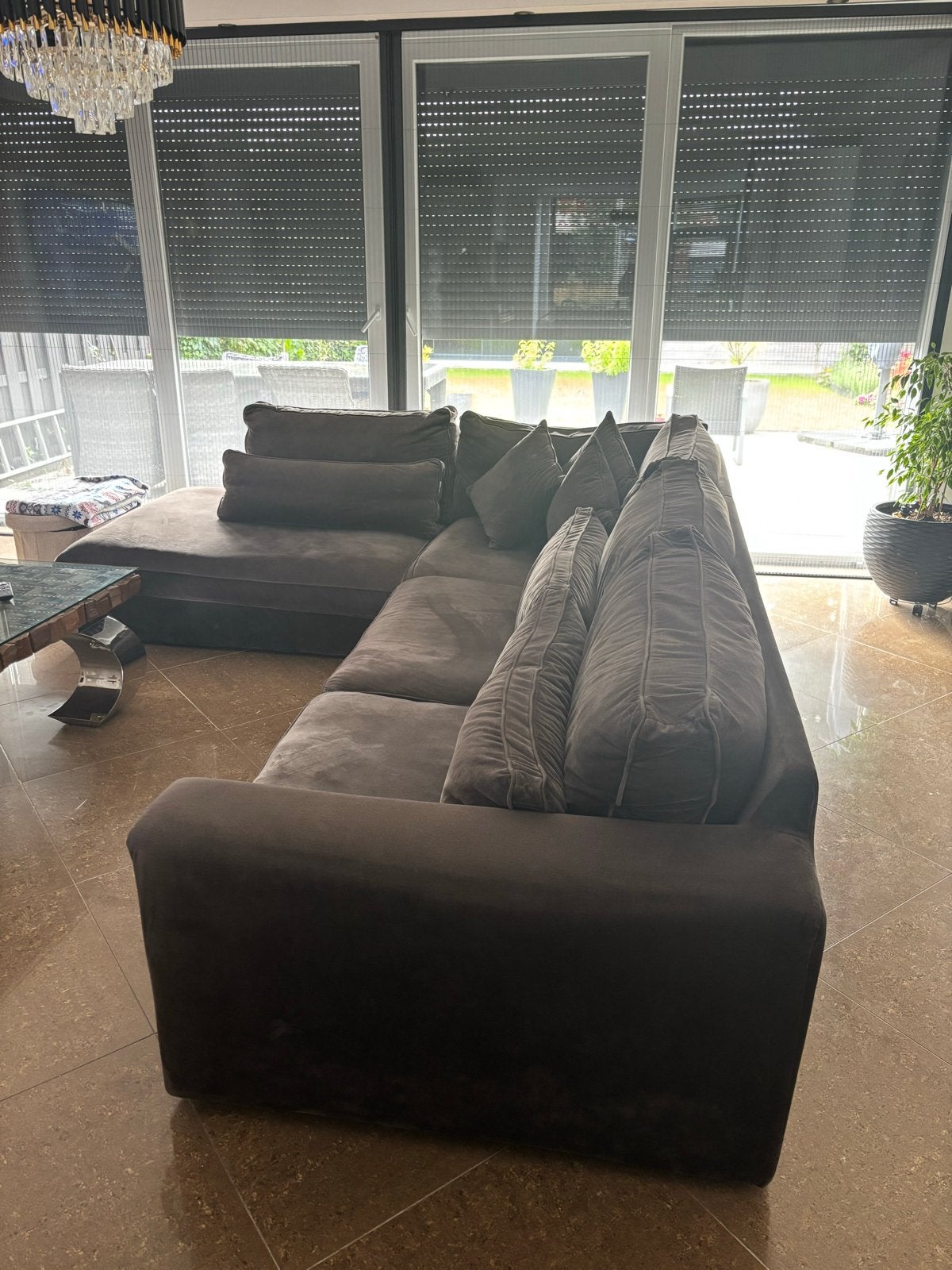 Comfortabele Hoekbank - Wasbare hoezen, Ophalen, Gebruikt, 100 tot 125 cm, Hoekbank