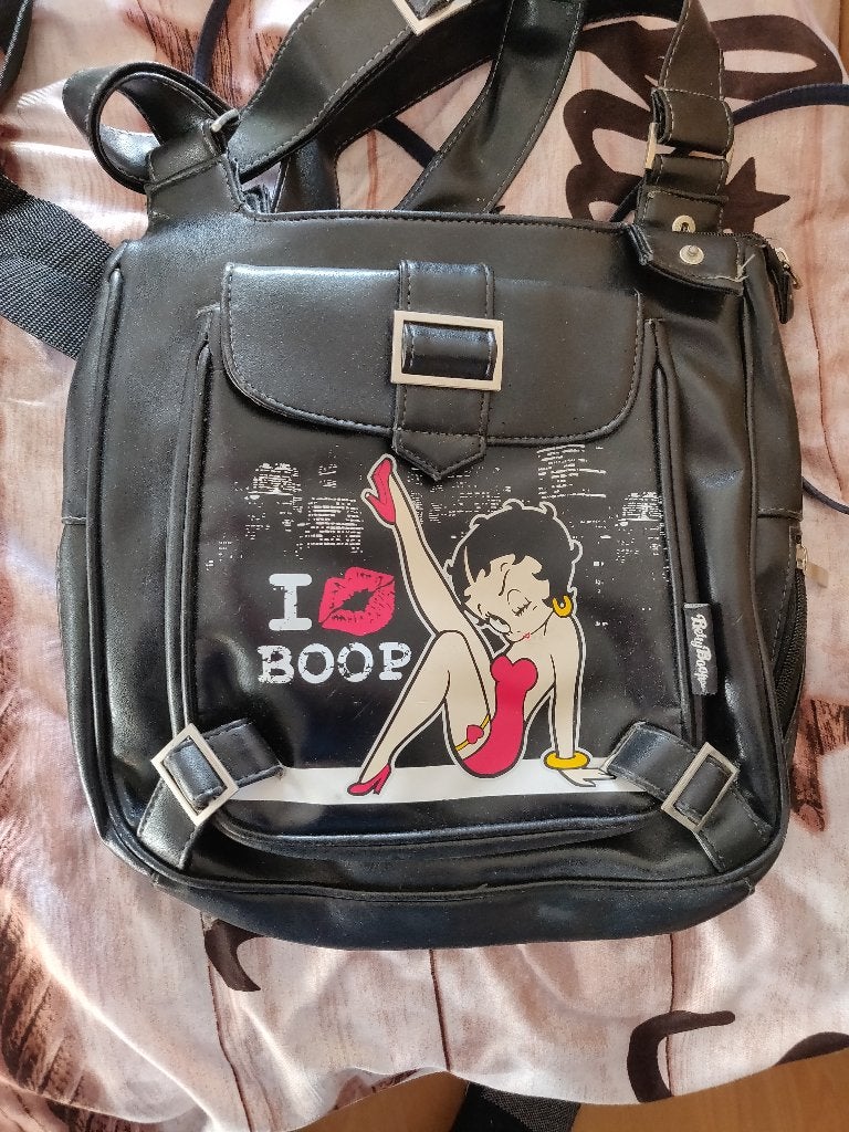 Betty boop schoudertas, Ophalen of Verzenden, Zo goed als nieuw, Zwart, Overige merken