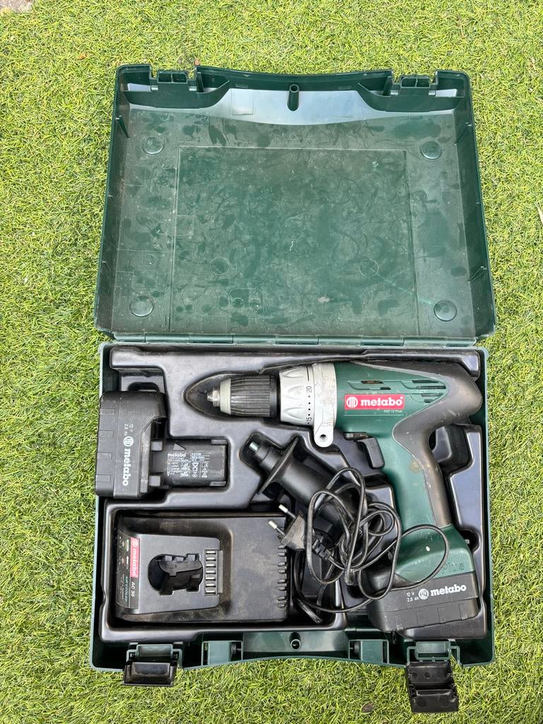 Metabo BSP 12 Plus Boor- en Schroefmachine met Accu's, Doe-het-zelf en Verbouw, Gereedschap | Boormachines, Gebruikt, Variabele snelheid