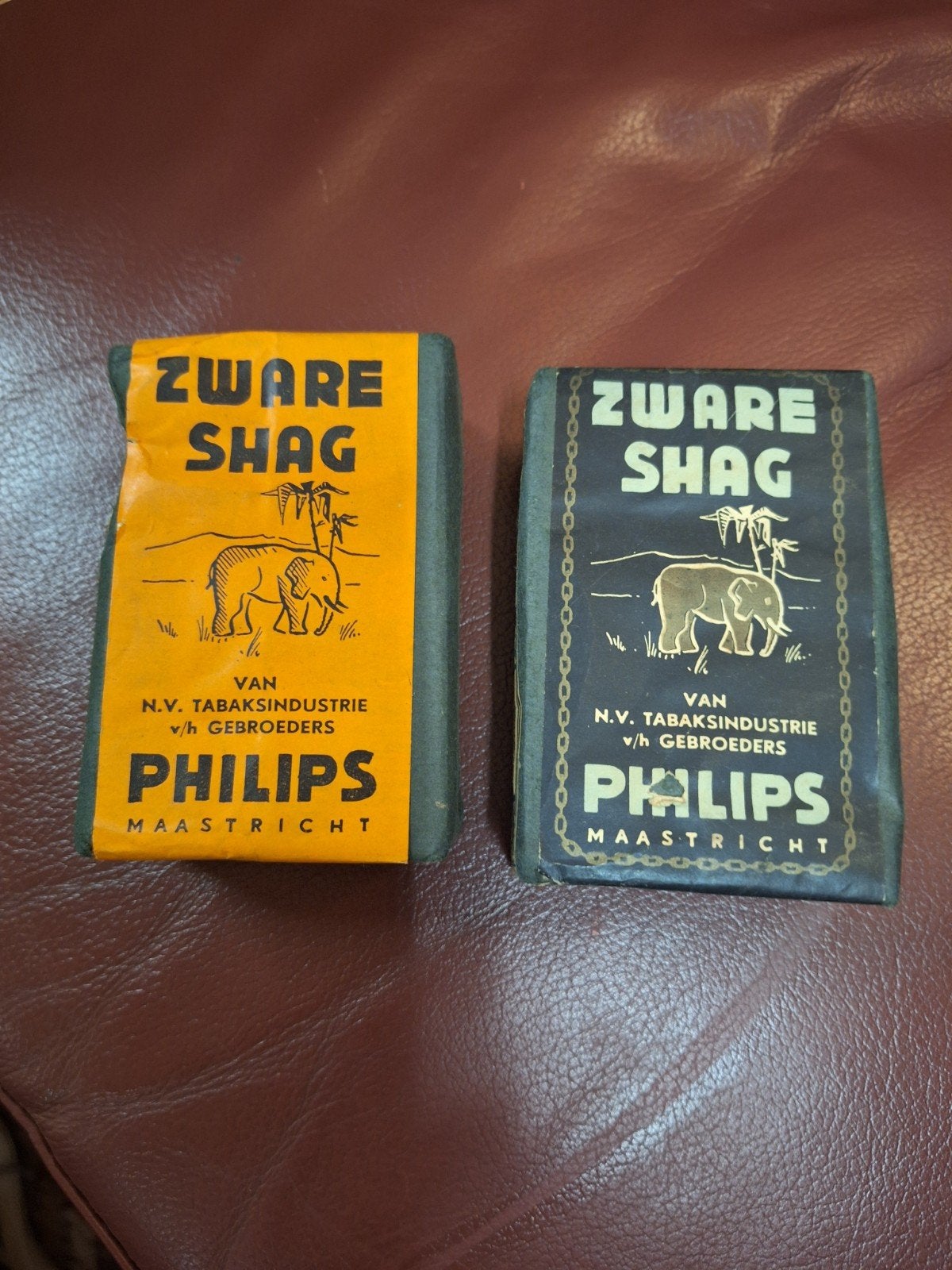 Vintage Philips Tabak Maastricht - Zware Shag Verpakkingen, Tabaksdoos of Verpakking, Gebruikt, N.V. Tabaksindustrie v/h Gebroeders Philips
