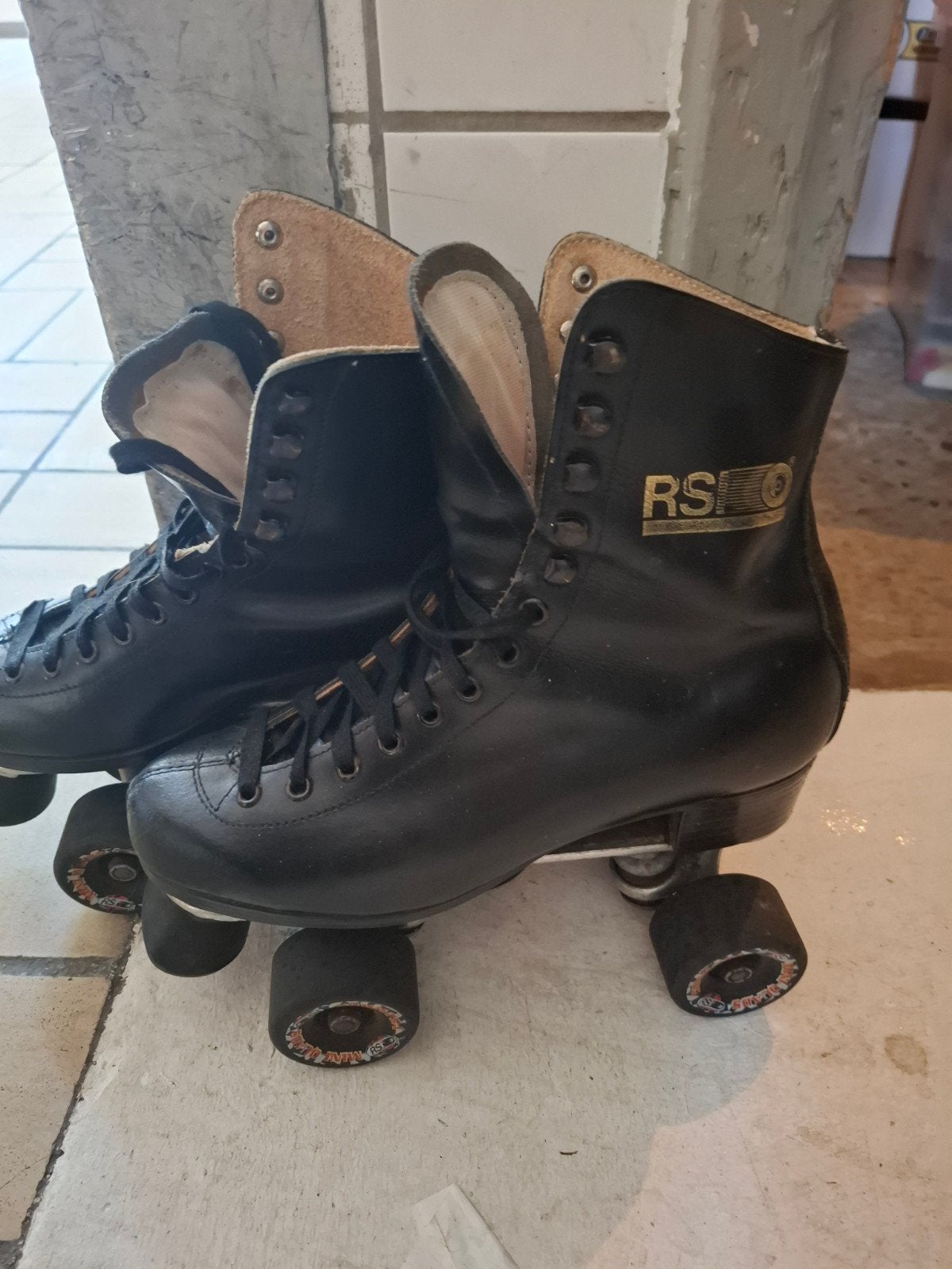 maat 40 zwarte leren rolschaatsen., Gebruikt, Overige typen, Kinderen, Ophalen