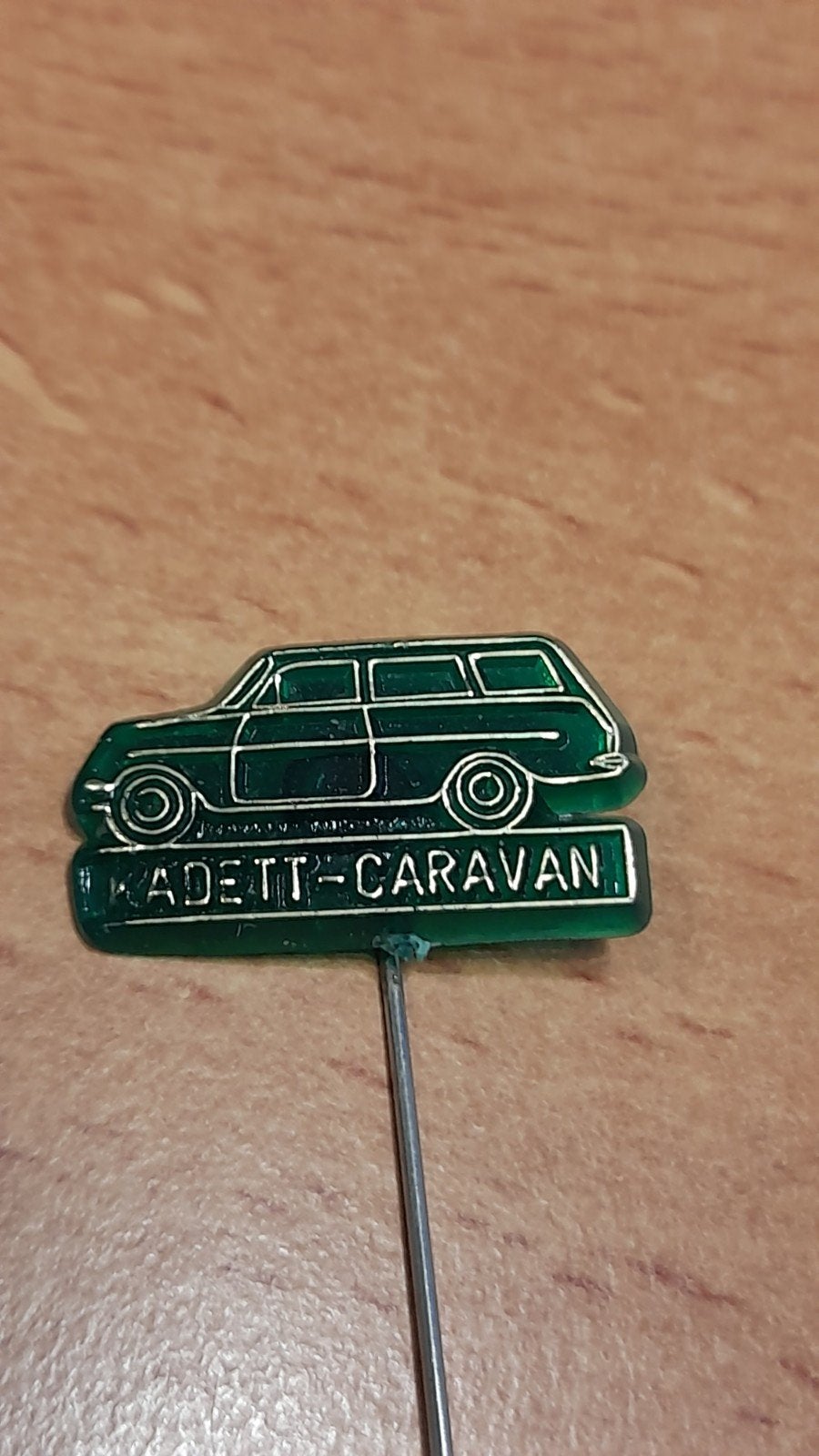 Vintage Opel Kadett Caravan Speldje - Groen Emaille, Verzenden, Gebruikt, Auto's