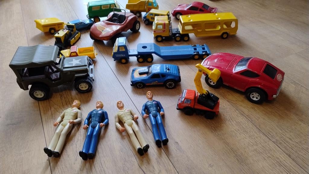 Vintage Tonka speelgoedauto's en figuren, Ophalen of Verzenden, Gebruikt