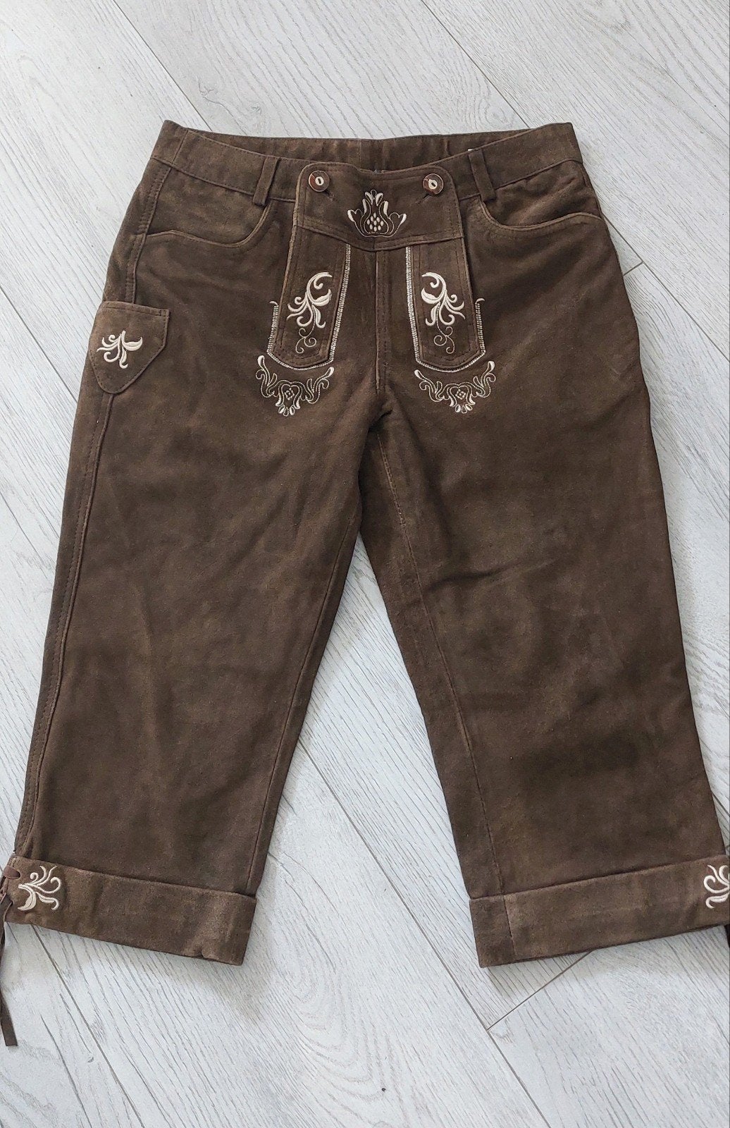 Dameslederhose maat 36, Kleding | Dames, Carnavalskleding en Feestkleding, Ophalen of Verzenden, Zo goed als nieuw, Maat 36 (S)