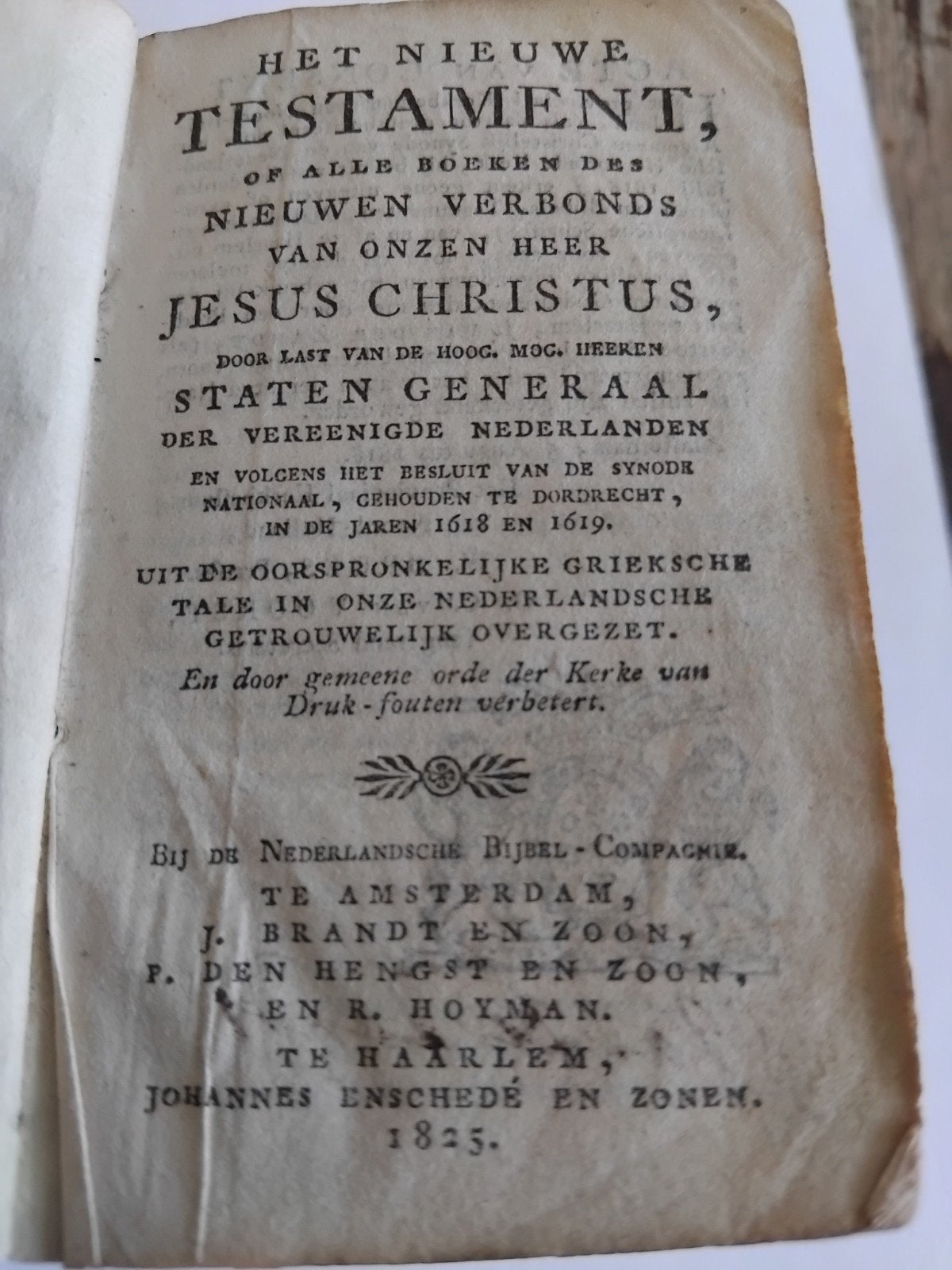 Het Nieuwe Testament 1825 - Nederlands Bijbel-Compagnie, Ophalen of Verzenden, Staten Generaal der Vereenigde Nederlanden