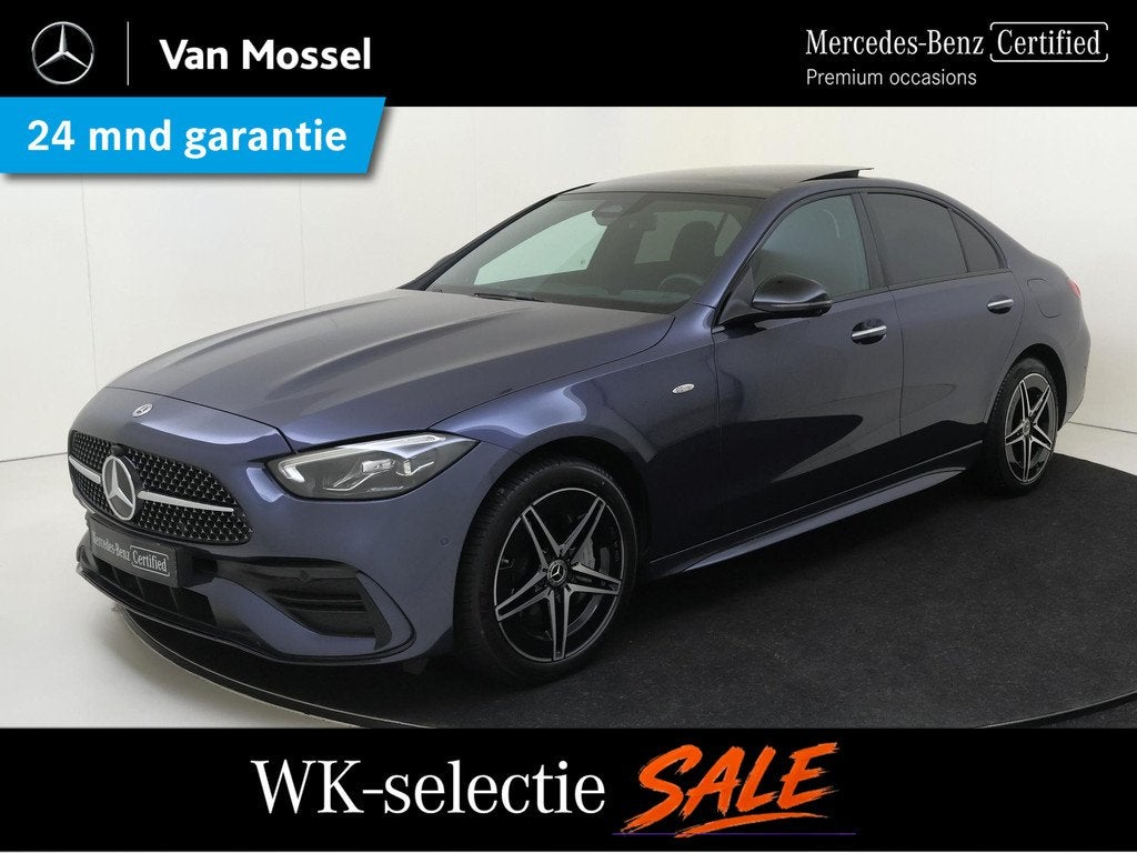 Mercedes-Benz C-klasse 300 e Business Solution AMG /Panorama, Automaat, Achterwielaandrijving, 4 cilinders, Blauw